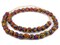 The Bead Chest Bawku Bumblebee Fused Recycled Glass Beads 14mm Ghana African Multicolor Round Large Hole 30 Inch Strand Handmade Fair Trade